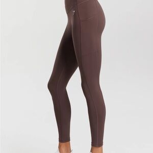 Gymshark Pocket Leggings - Chocolate Brown